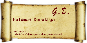 Goldman Dorottya névjegykártya